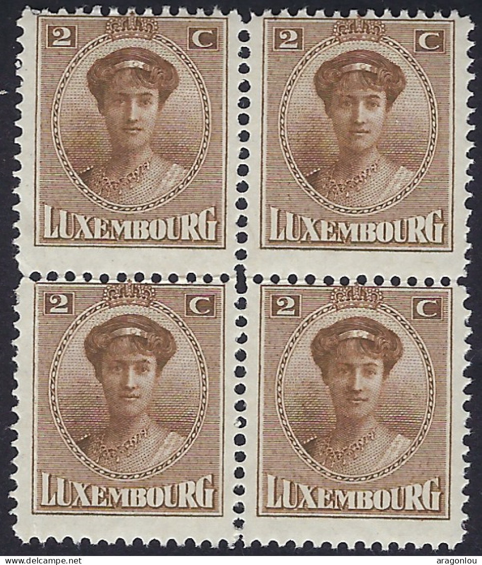 Luxembourg - Luxemburg - Timbres - Charlottte    1924   1 Blocs à 4   MNH** - Blocs & Feuillets