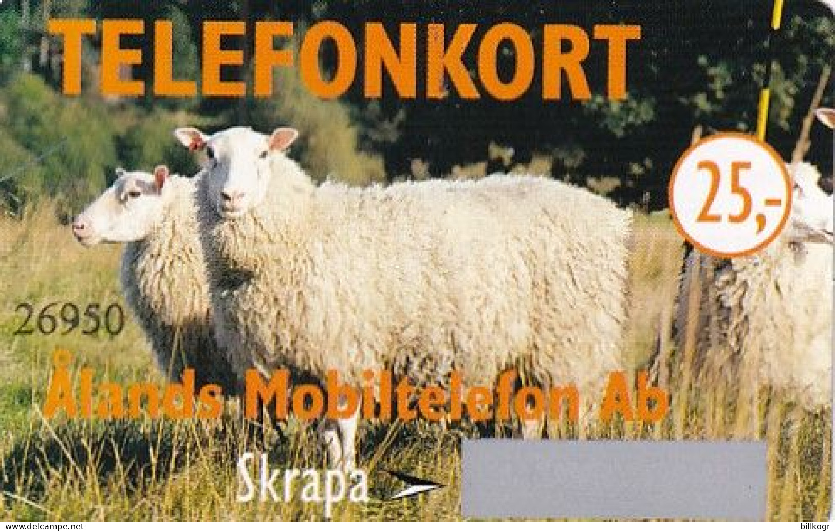 ALAND ISLANDS - Sheeps, Alands Mobiltelefon Prepaid Card 25 Mk, Tirage 5000, 03/97, Mint - Aland