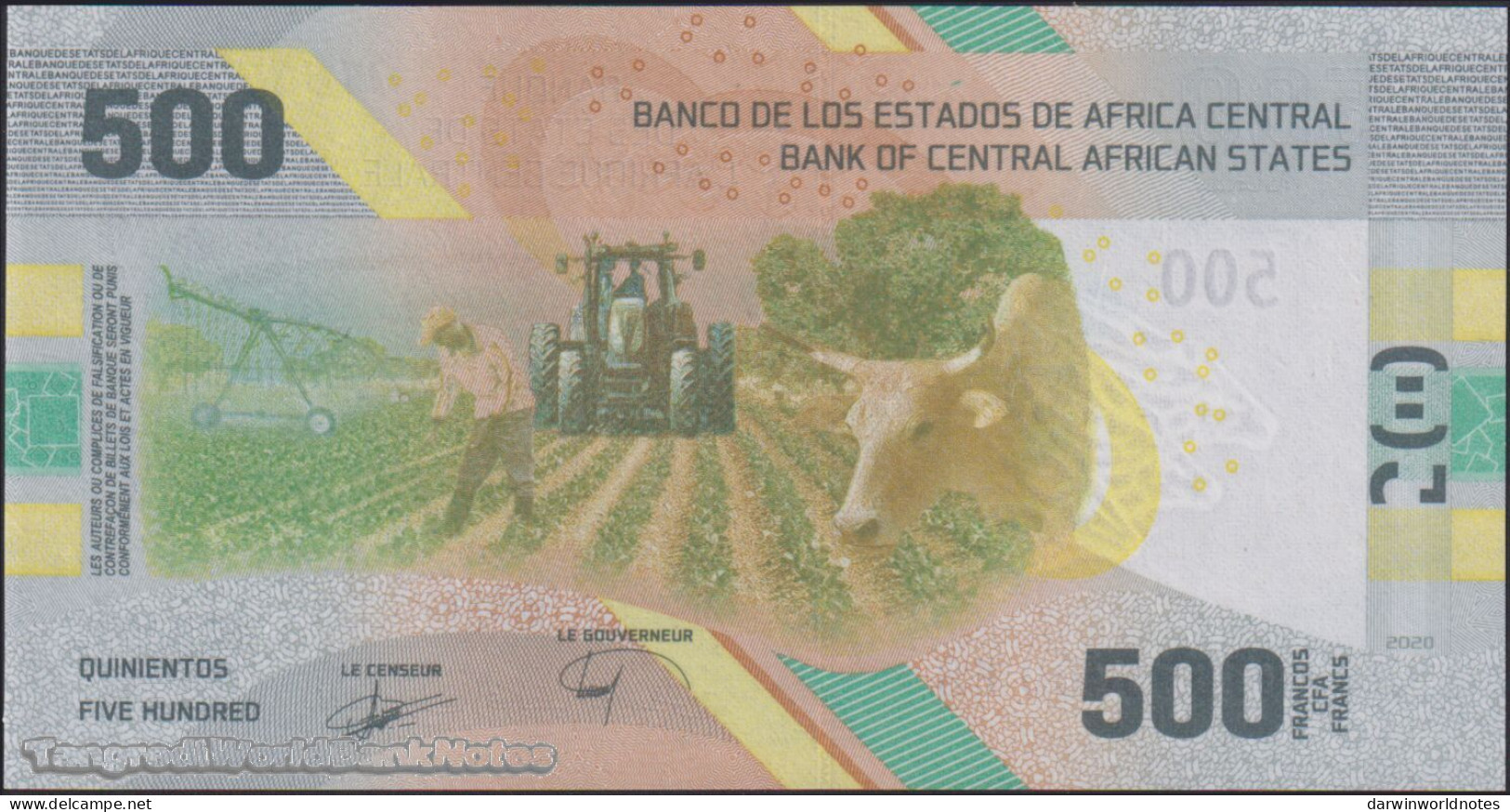 DWN - CENTRAL AFRICAN STATES 700 - 500 Francs 2020 (2022) UNC - Various Prefixes - Centraal-Afrikaanse Staten