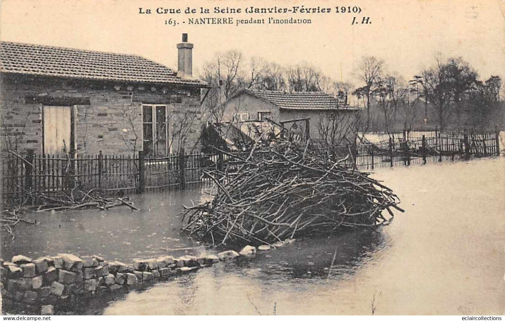 Nanterre         92        Crue De La Seine 1910  Une Vue De L'inondation  N° 163  (voir Scan) - Nanterre
