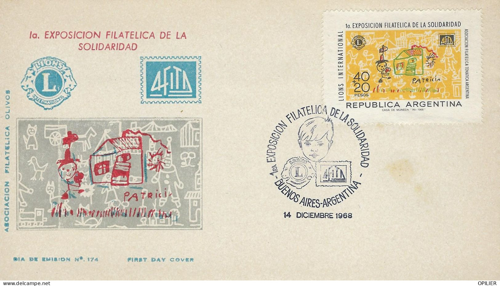 BUENOS AIRES 1968 Exposition Philatélique International De La Solidarité Timbre Philatélie - FDC