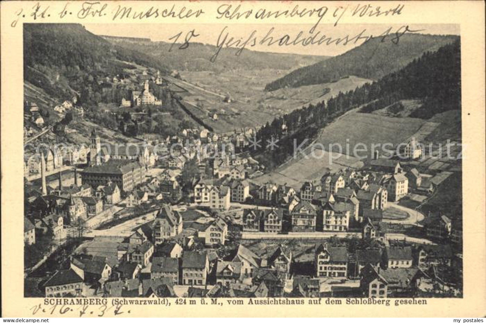 41791527 Schramberg Panorama Blick Vom Aussichtsturm Auf Dem Schlossberg Schramb - Schramberg