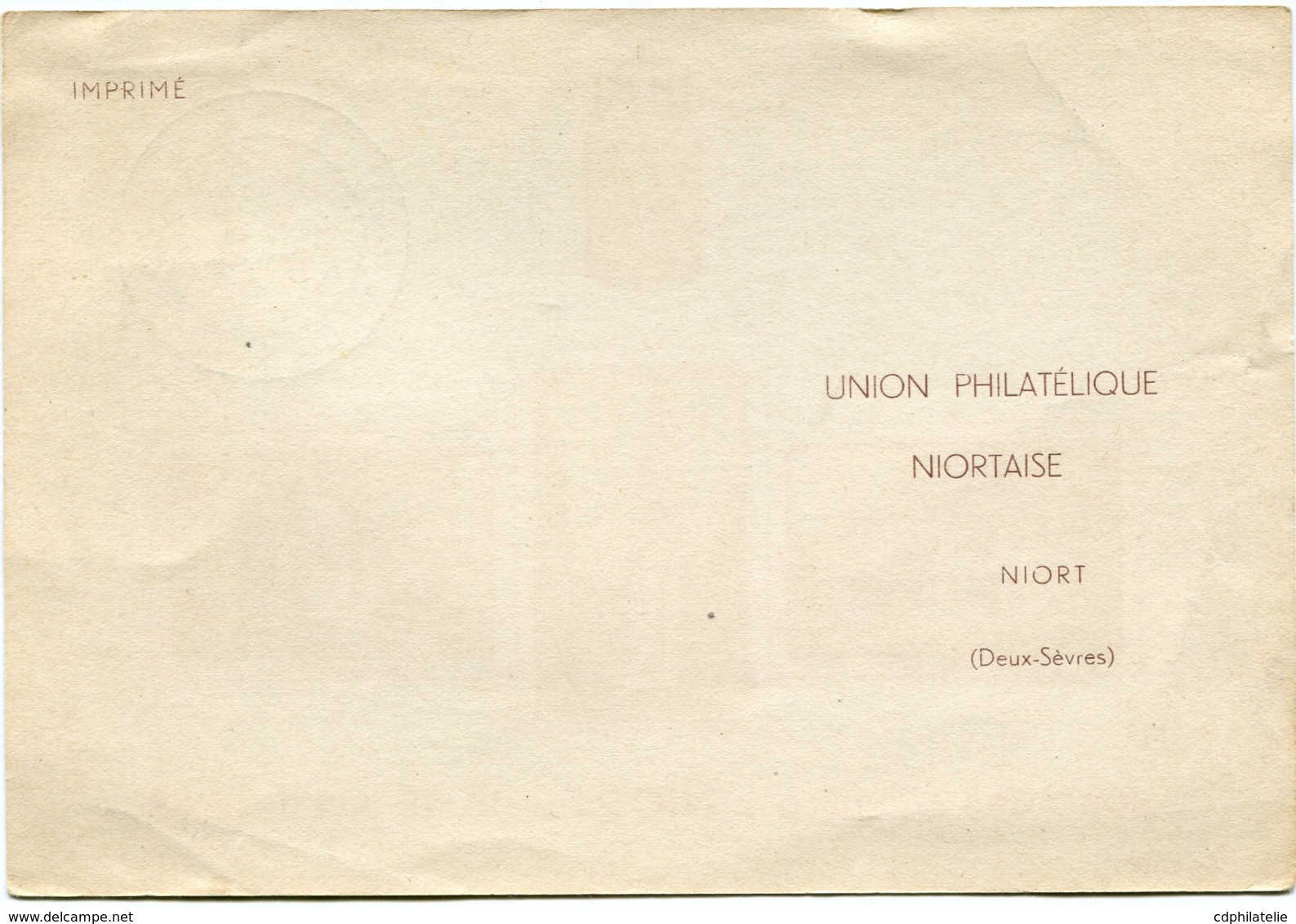 FRANCE IMPRIME JOURNEES DU TIMBRE - NIORT - 18-19 AVRIL 1942 AFFRANCHI AVEC LE N°538 50c TURQUOISE TYPE MERCURE - 1938-42 Mercurio