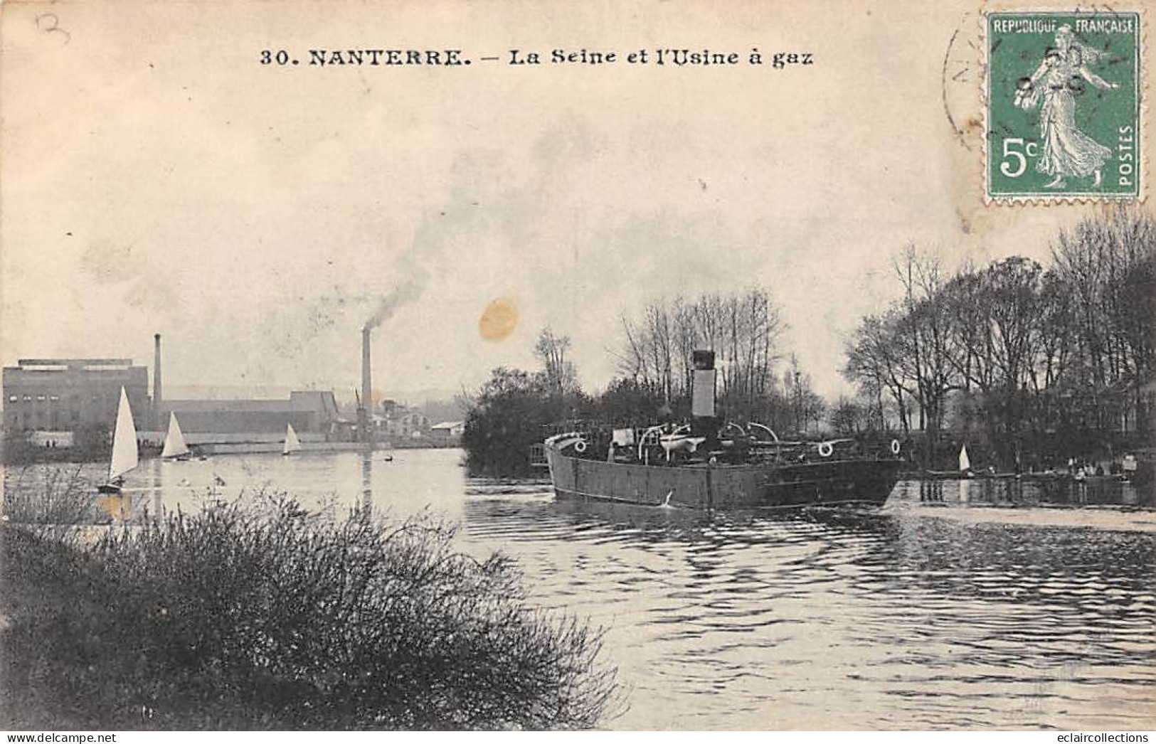 Nanterre         92         La Seine Et L'Usine à Gaz       N° 30    (voir Scan) - Nanterre