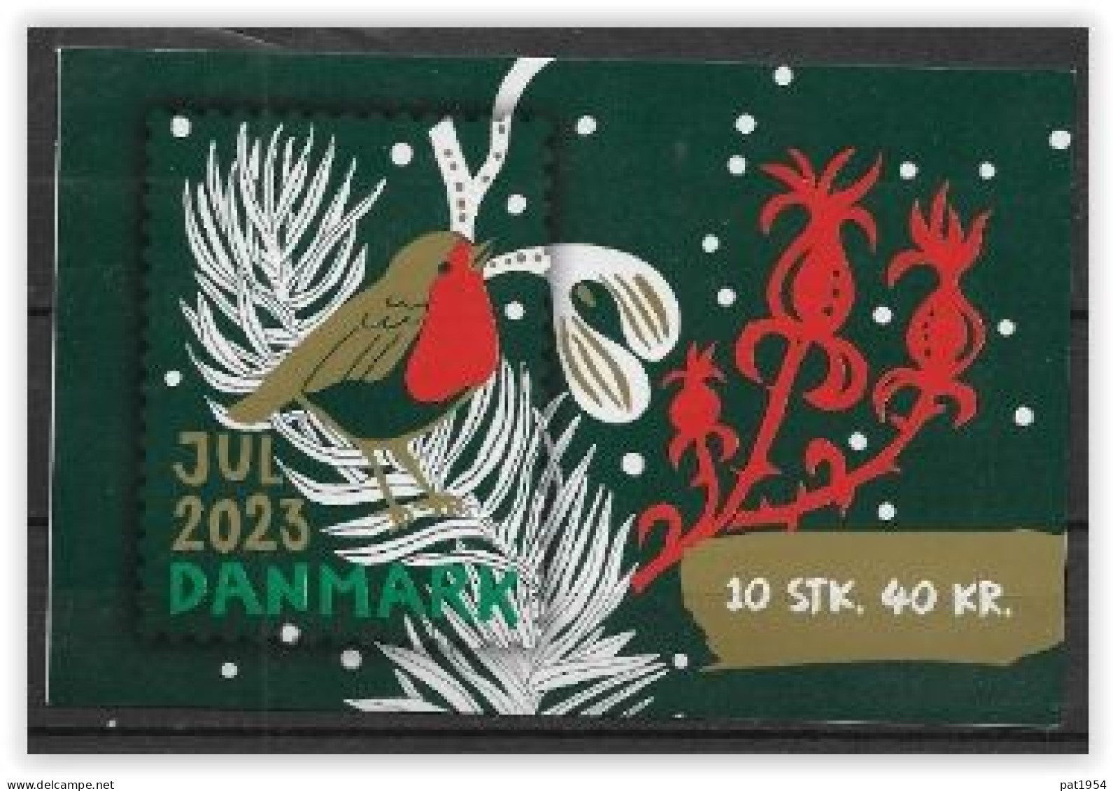 Carnet De 10 Vignettes De Noël Du Danemark 2023 Neuf - Errors, Freaks & Oddities (EFO)
