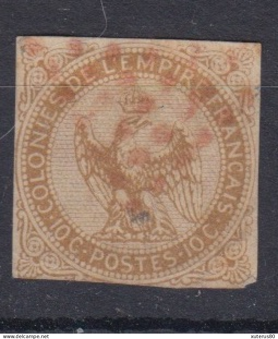 #199 COLONIES GENERALES N° 3 Oblitéré Losange De Points Rouges (Réunion) - Eagle And Crown