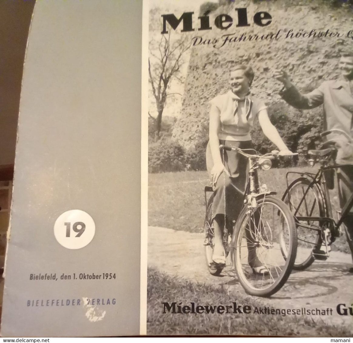 CYCLES RADMARKT  65-JAHRGANG   19-  OCTOBRE 1954 MIELE - Cars & Transportation