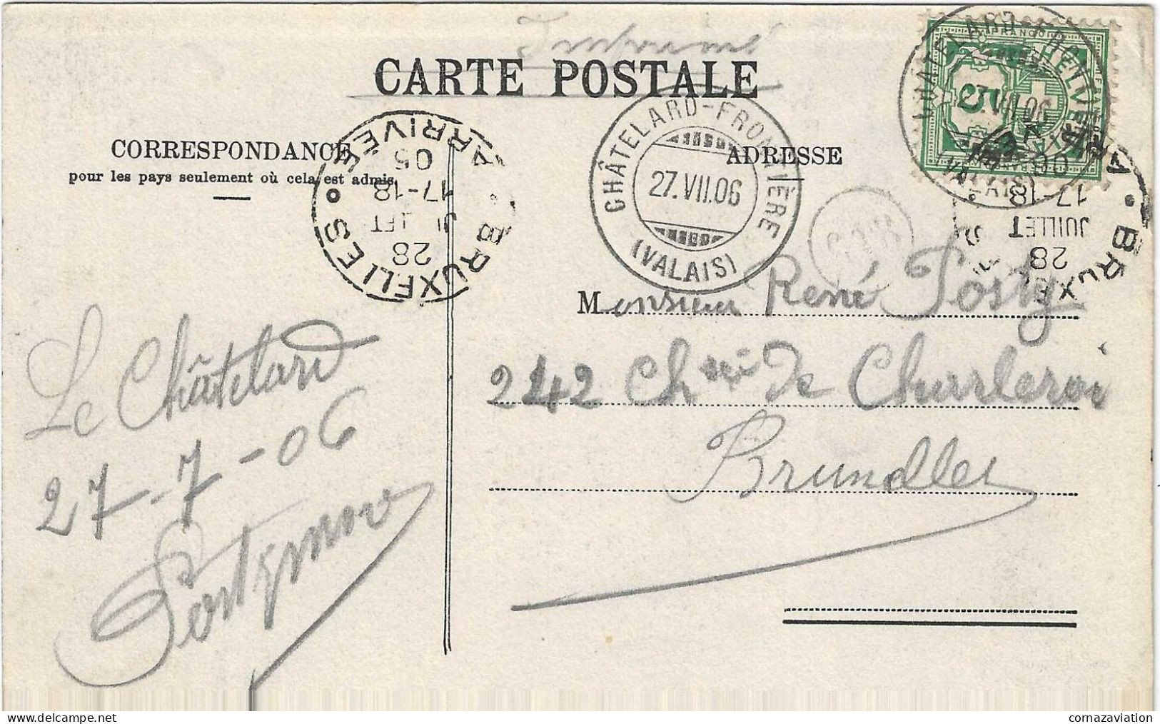 Châtelard En Valais - 1906 - Trient