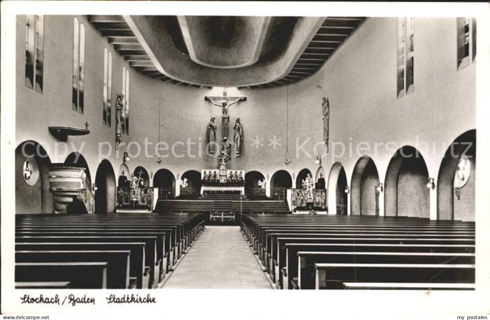 41790489 Stockach Baden Stadtkirche Inneres Stockach - Stockach