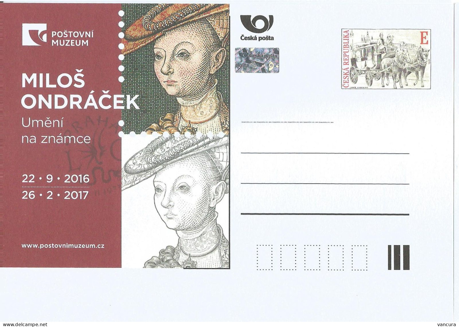 CDV PM 113 Czech Republic M. Ondracek Anniversary 2016 Engraver Lucas Granach Transcription - Engravings