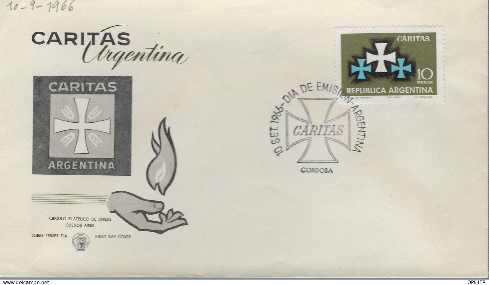 BUENOS AIRES 1966 Caritas Argentina - FDC