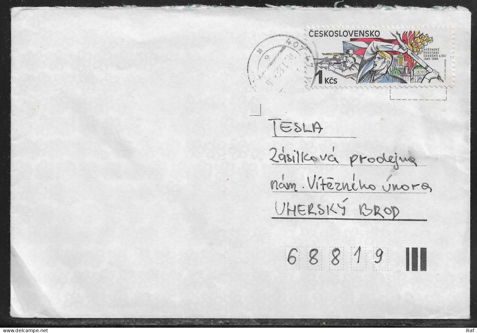 Czechoslovakia. Stamp Sc. 2558 On Letter, Sent From Varnsdorf 18.01.89 For “Tesla” Uhersky Brod. - Cartas & Documentos