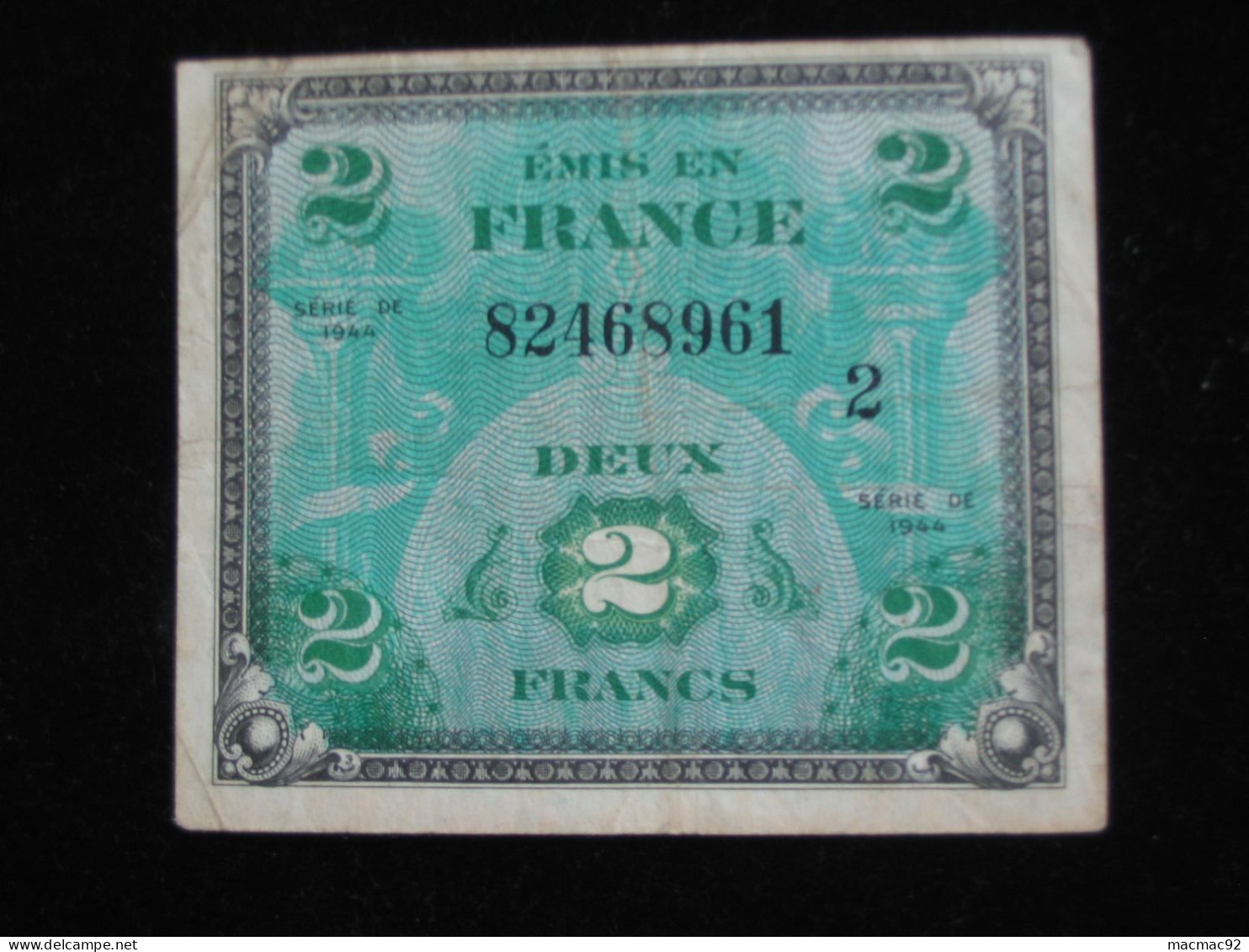 2 Francs - DRAPEAU FRANCE - Billet Du Débarquement -  Sans Série  **** EN ACHAT IMMEDIAT **** - 1944 Flag/France