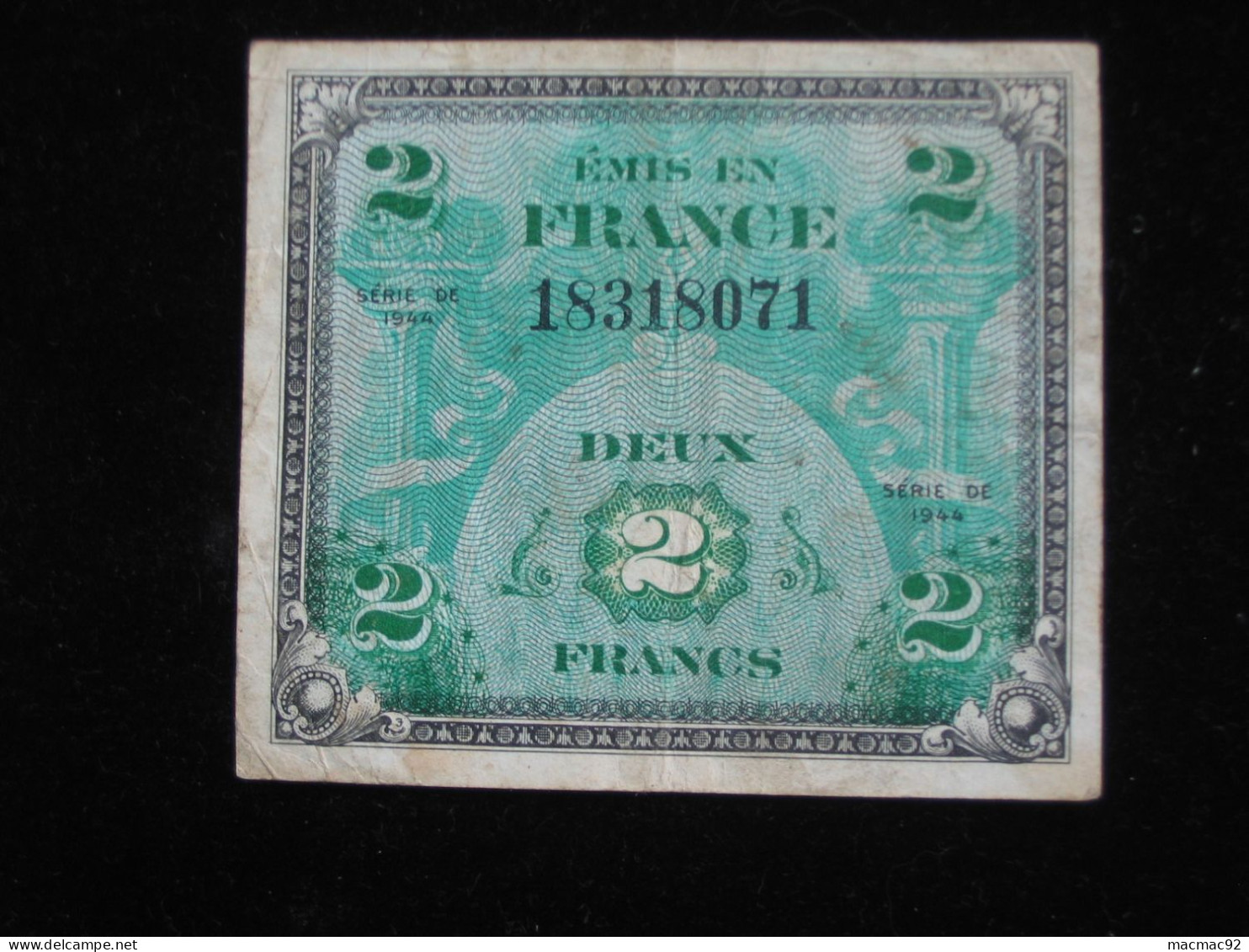 2 Francs - DRAPEAU FRANCE - Billet Du Débarquement -  Sans Série  **** EN ACHAT IMMEDIAT **** - 1944 Drapeau/Francia