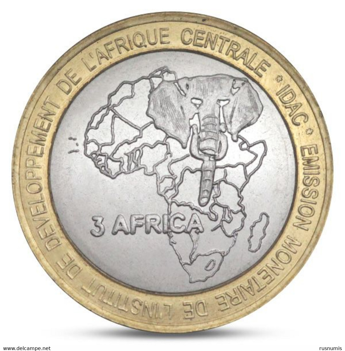 CENTRAL AFRICANE REPUBLIC 4500 CFA UNUSUAL POPE JEAN PAUL II AIRPLANE BIMETAL BI-METALLIC 2007 UNC - Centrafricaine (République)