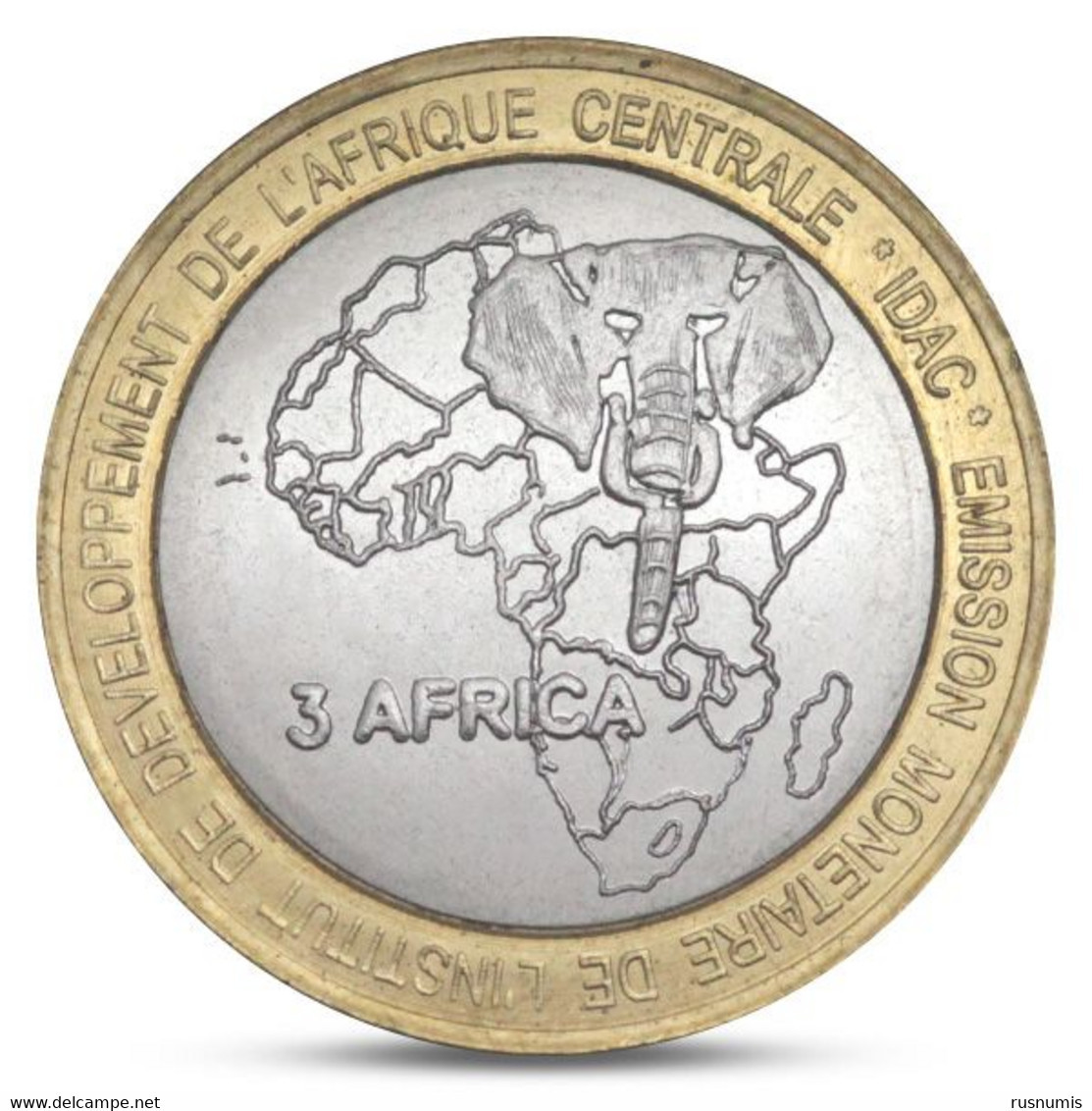 CENTRAL AFRICANE REPUBLIC 4500 CFA UNUSUAL POPE JEAN PAUL II AIRPLANE BIMETAL BI-METALLIC 2007 UNC - Centraal-Afrikaanse Republiek