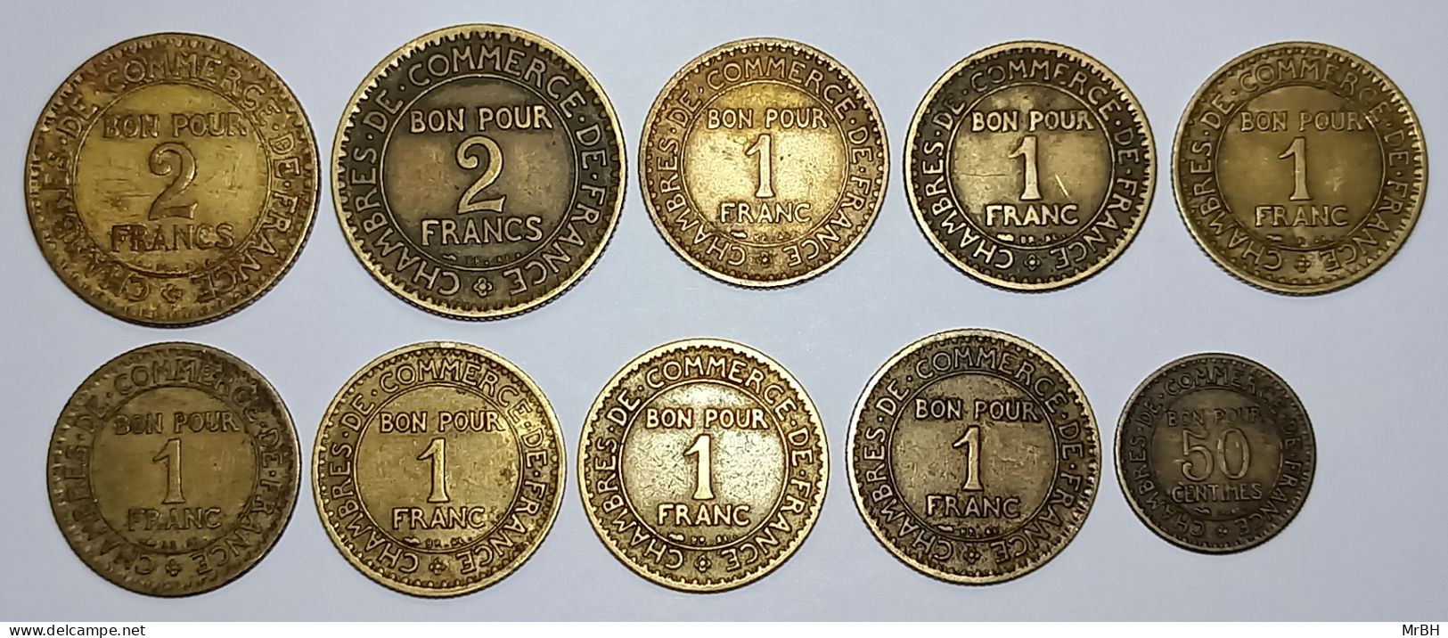 France, Francs Chambres De Commerce, 1922-1924 (10 Monnaies) - Autres & Non Classés