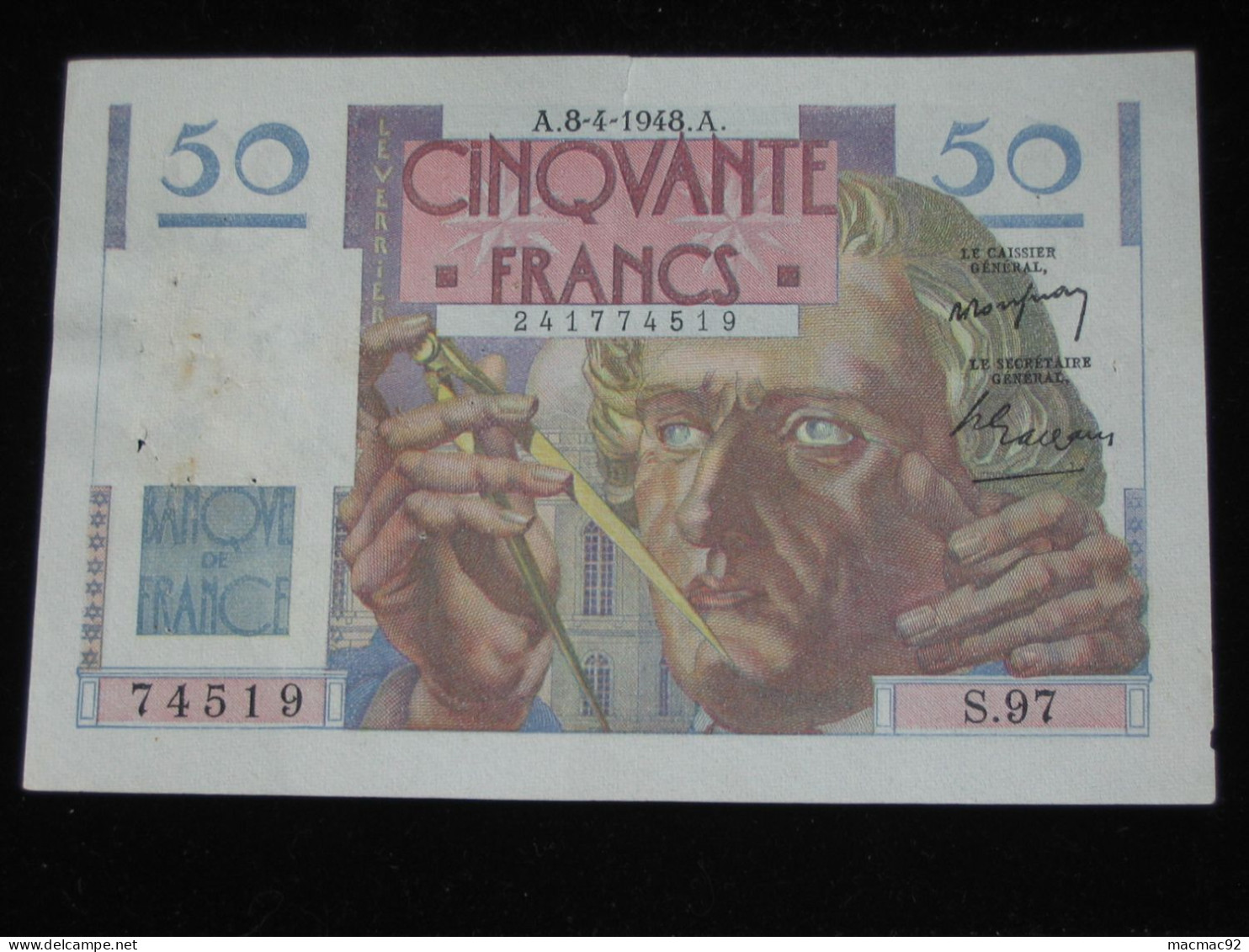 50 Francs - Cinquante Francs LE VERRIER - 8-4-1948   **** EN ACHAT IMMEDIAT ***** - 50 F 1946-1951 ''Le Verrier''