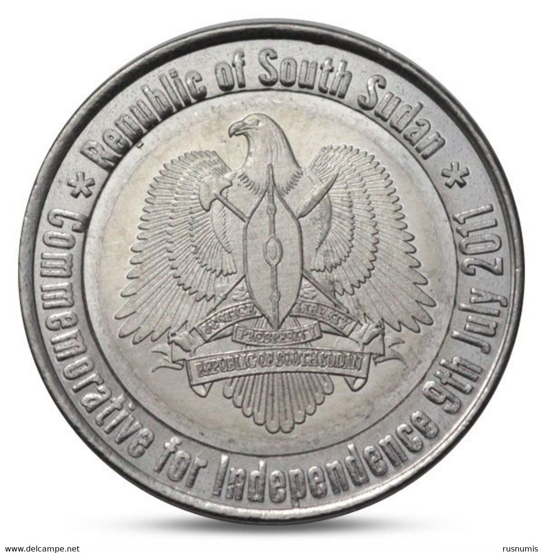 SOUTH SUDAN 20 POUNDS UNUSUAL BIMETAL BI-METALLIC PRESIDENT SALVA KIIR 2011 UNC - South Sudan