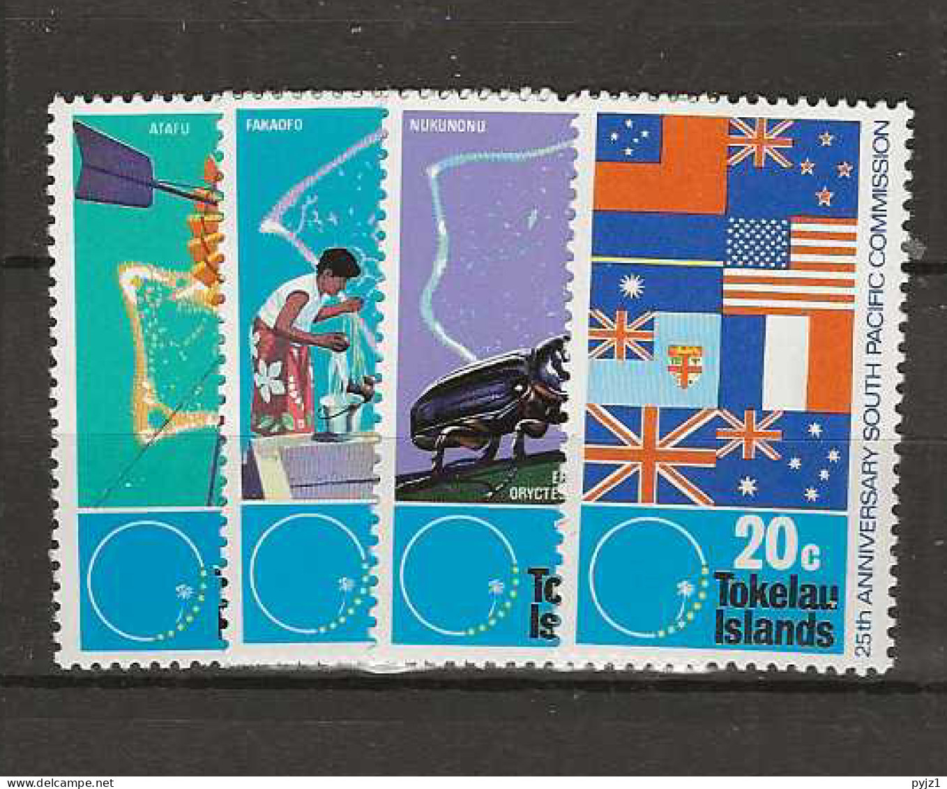 1972 MNH Tokelau Mi 26-29 Postfris** - Tokelau