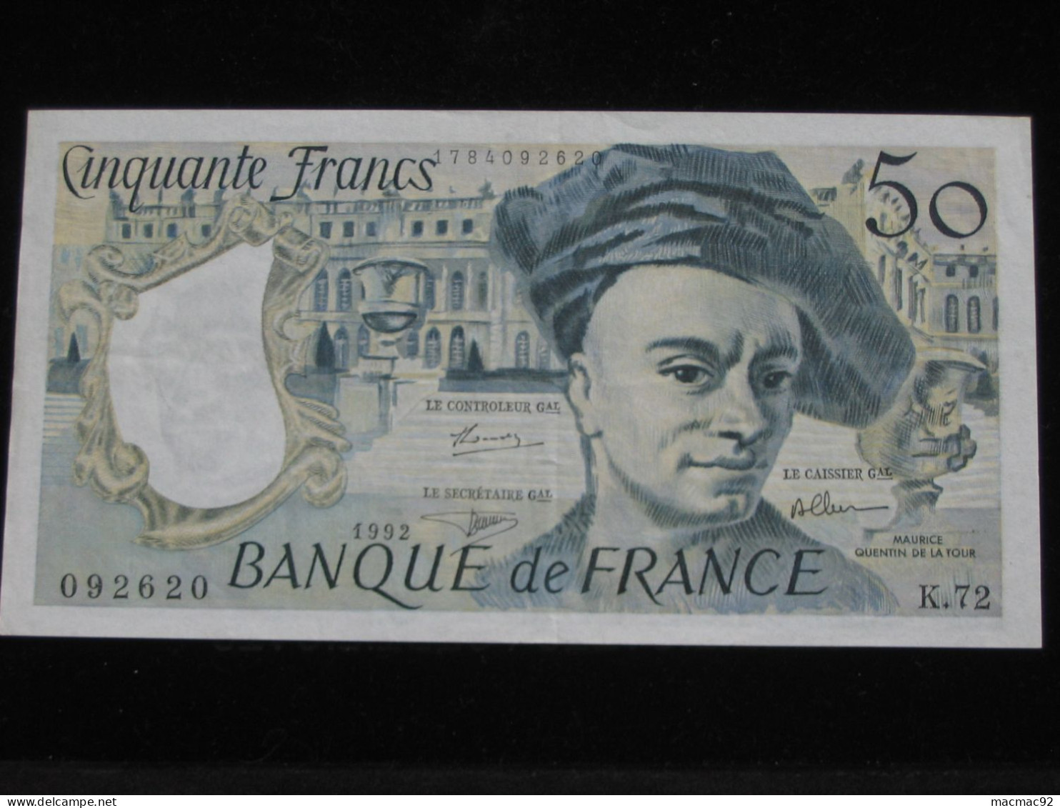 50 Cinquante Francs - Quentin De La Tour - 1992   **** EN ACHAT IMMÉDIAT  **** - 50 F 1976-1992 ''quentin De La Tour''