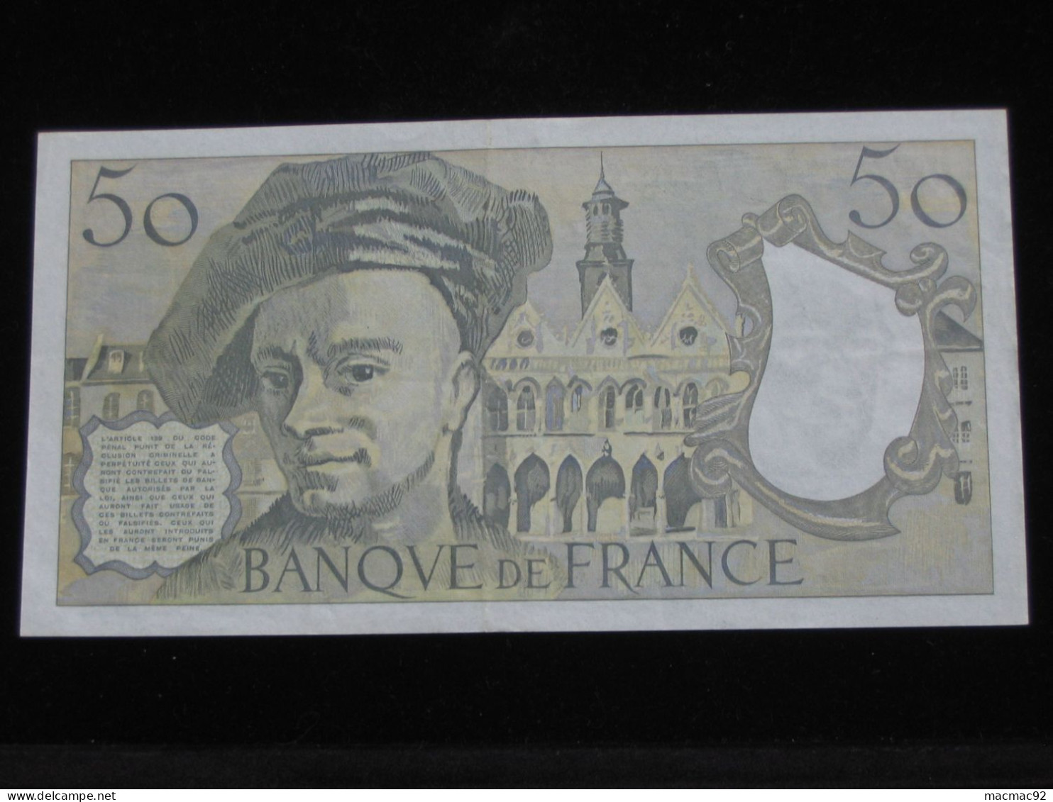 50 Cinquante Francs - Quentin De La Tour - 1992   **** EN ACHAT IMMÉDIAT  **** - 50 F 1976-1992 ''Quentin De La Tour''