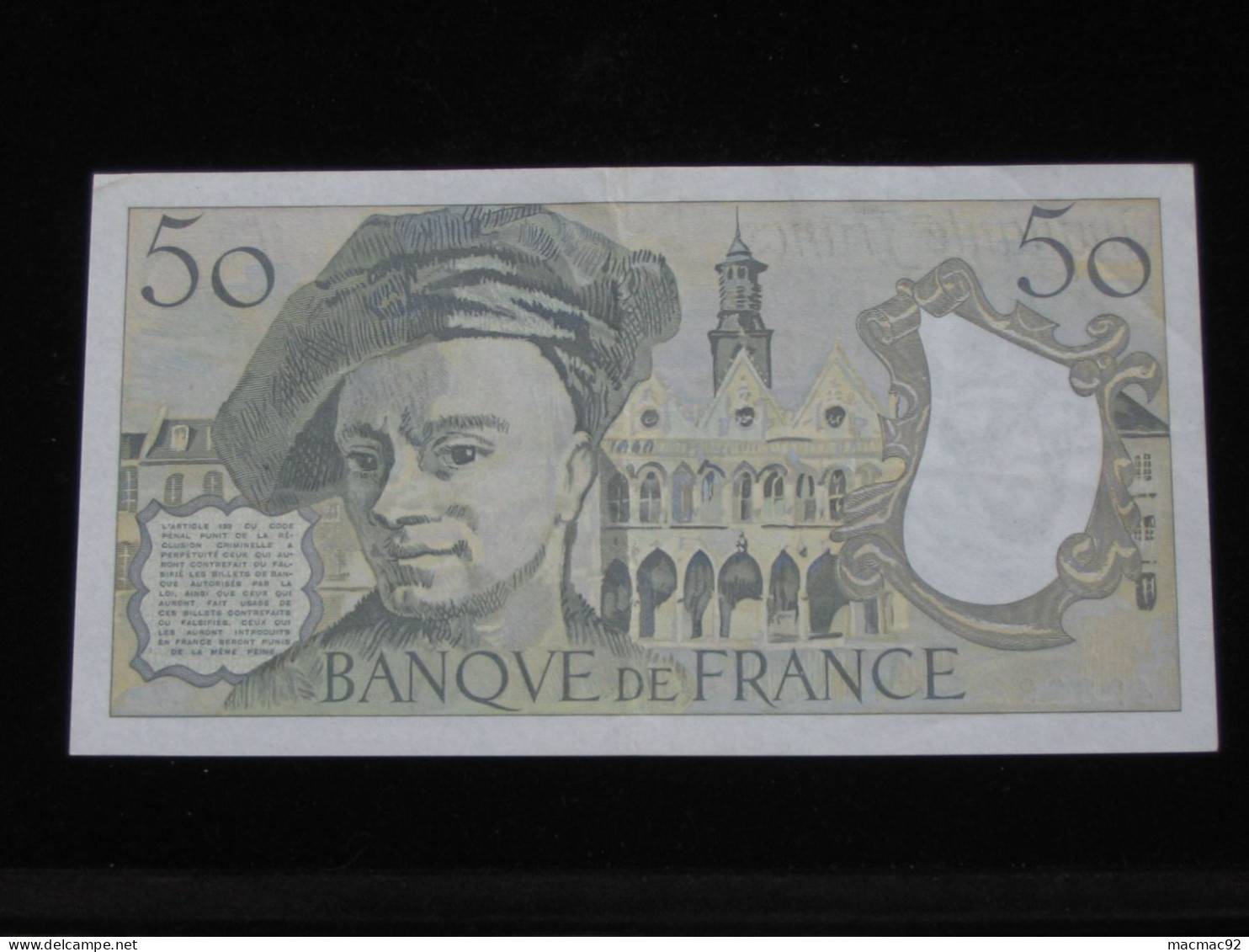 50 Cinquante Francs - Quentin De La Tour - 1992   **** EN ACHAT IMMÉDIAT  **** - 50 F 1976-1992 ''quentin De La Tour''