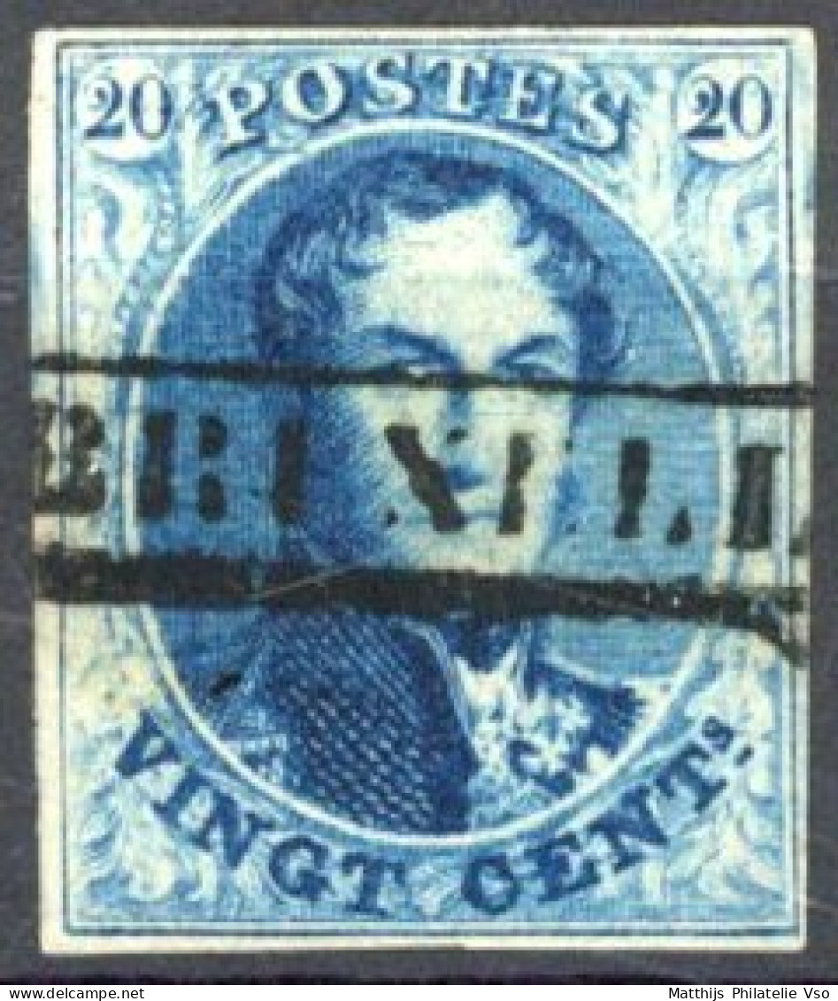 [O SUP] N° 11, Belles Marges - Superbe Obl Griffe De Bruxelles - 1858-1862 Medaillons (9/12)