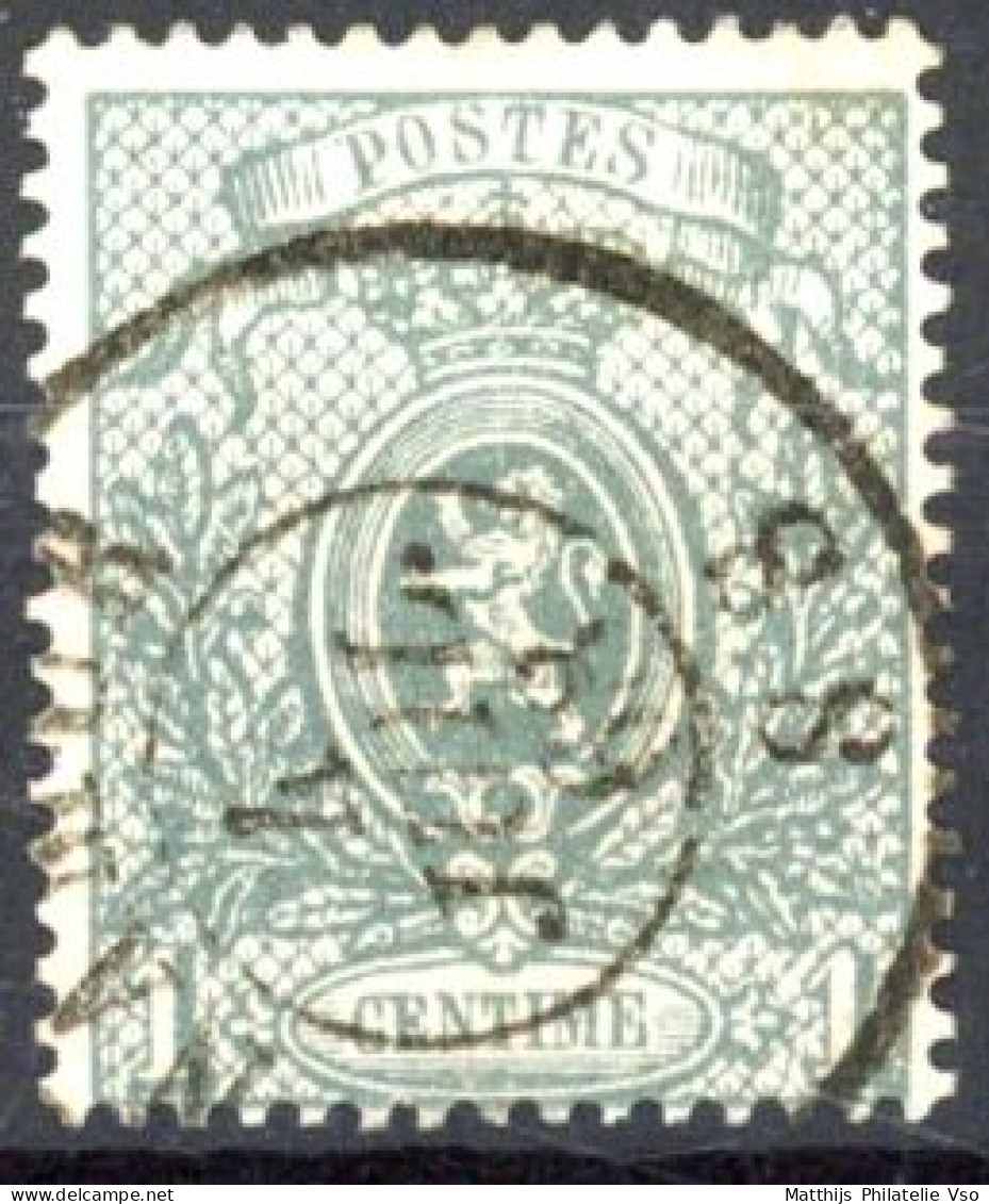 [O SUP] N° 23Ad, Gris Bleuté - TB Obl Centrale De Namur - Cote: 120€ - 1866-1867 Petit Lion