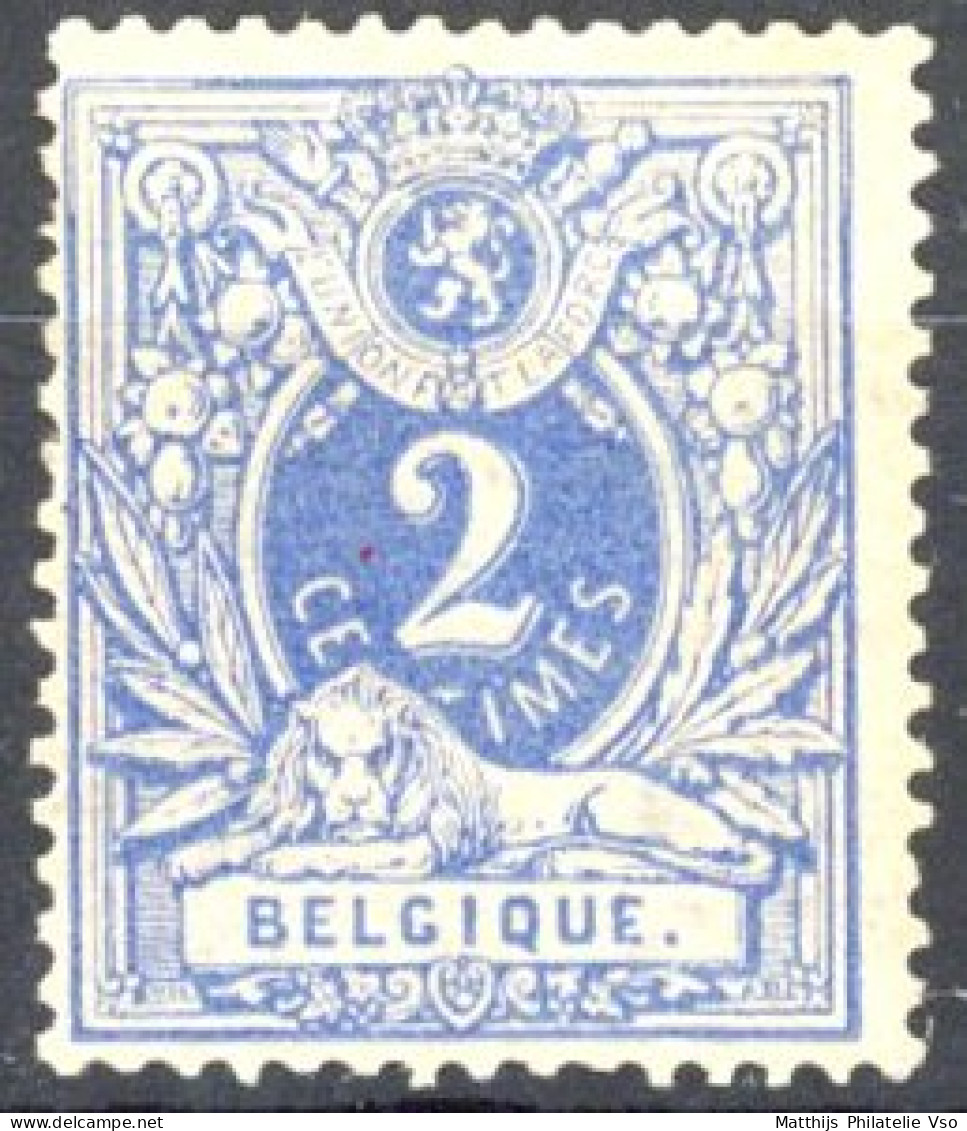 [** SUP] N° 27, 2c Bleu - Fraîcheur Postale - Cote: 100€ - 1869-1883 Leopold II.