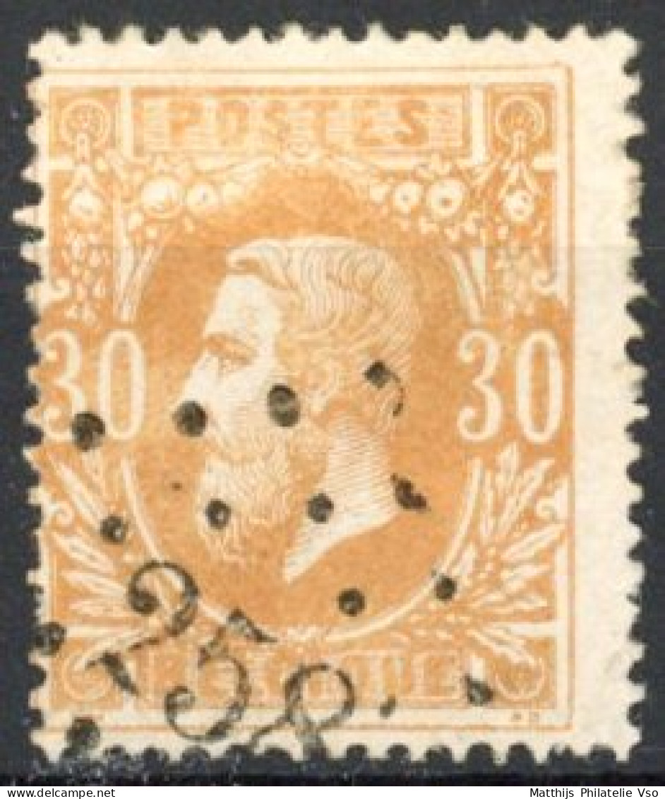 [O SUP] N° 33, TB Obl 'LP258' Moustier - Coba +12 € - 1869-1883 Leopold II.