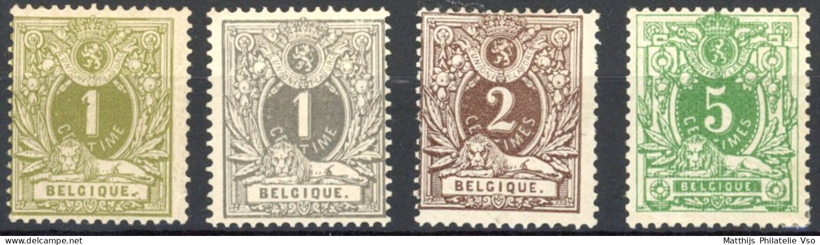 [* SUP] N° 42/45, La Série Complète - Cote: 90€ - 1884-1891 Leopold II