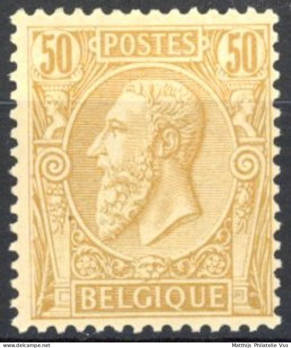 [** SUP] N° 50, 50c Ocre/jaunâtre - Fraîcheur Postale - Cote: 50€ - 1884-1891 Leopold II.