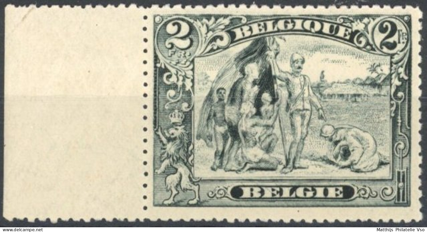 [** SUP] N° 146b, 2F Gris Pâle (nègre Blanc), Bdf - Fraîcheur Postale - Cote: 170€ - 1915-1920 Albert I