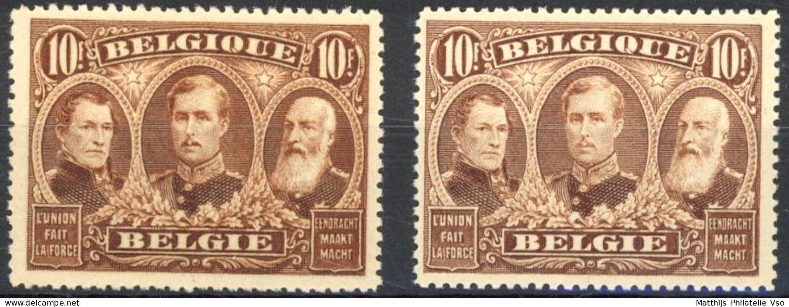 [** SUP] N° 149+149a, Les 3 Rois, Les 2 Nuances - Fraîcheur Postale - Cote: 123€ - 1915-1920 Albert I.