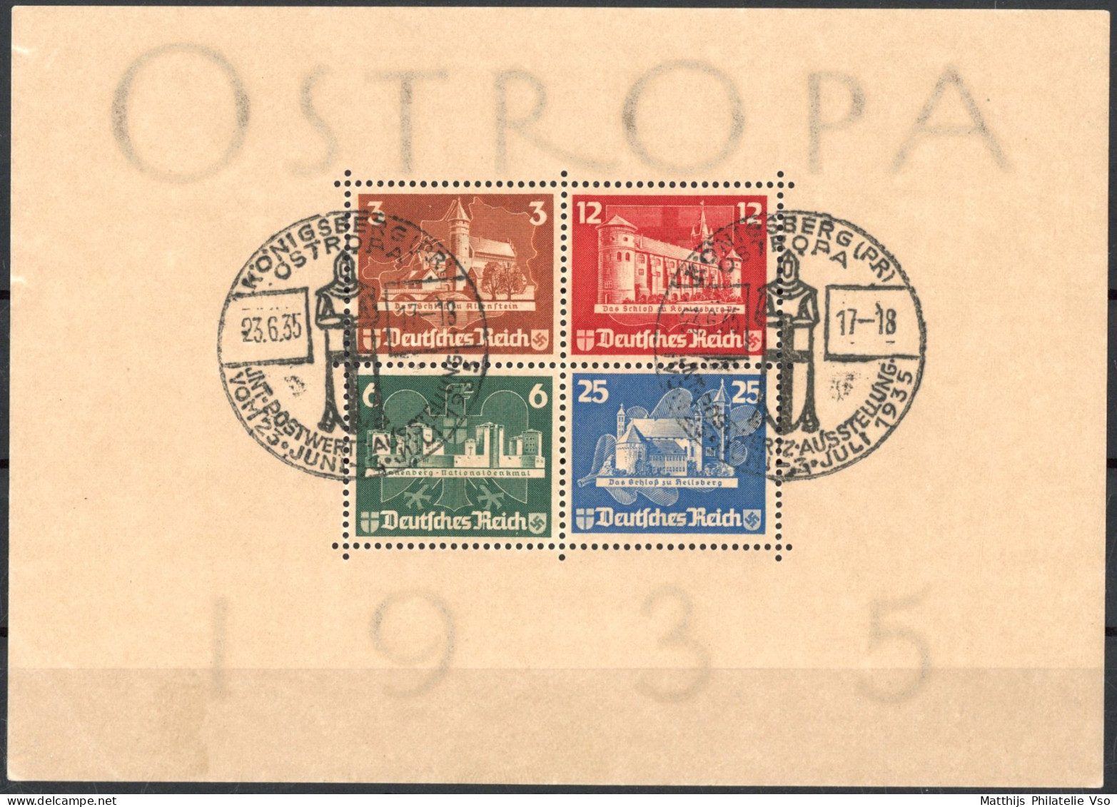 [O TB] Bloc 3, OSTROPA - Très Frais - Cote: 900€ - Used Stamps
