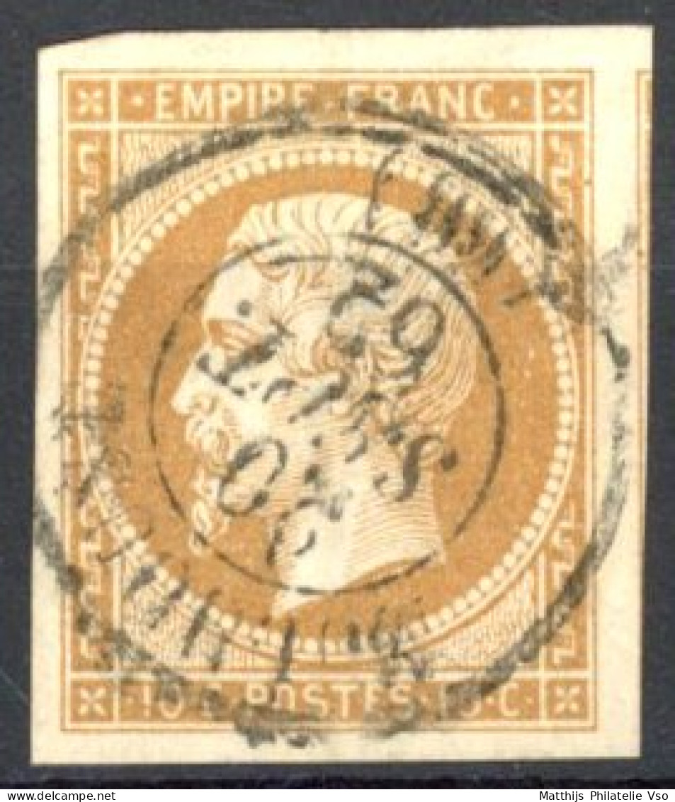 [O SUP] N° 13B,  Belles Grandes Marges - TB Obl Càd - 1853-1860 Napoléon III.