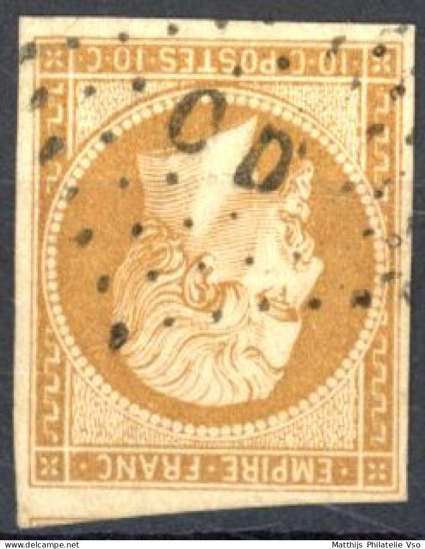 [O SUP] N° 13A, Belles Marges - TB Obl Centrale Lettre 'CD' - 1853-1860 Napoléon III.