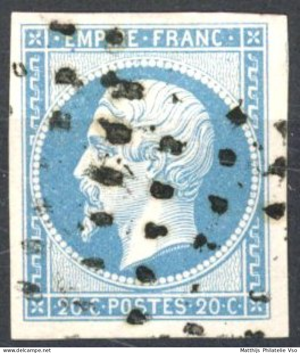 [O SUP] N° 14A,  Belles Grandes Marges - TB Obl Gros Points Carrés - Cote: 70€ - 1853-1860 Napoléon III.