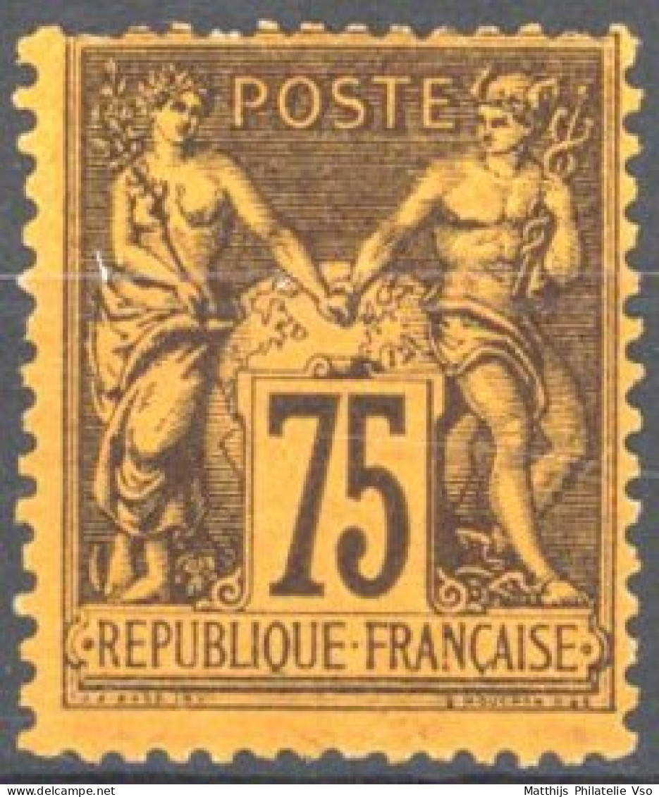 [* SUP] N° 99, 75c Violet/orange (II), Signé Calves. Légère Trace - Très Frais - Cote: 400€ - 1876-1898 Sage (Type II)