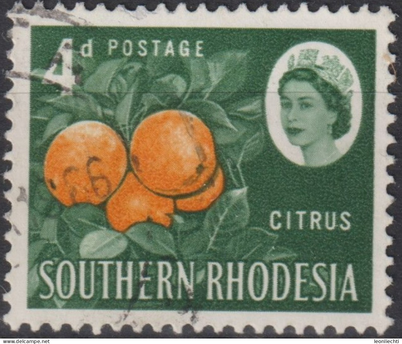 1964 Südrhodesien ° Mi:GB-SR 98, Sn:GB-SR 99, Yt:GB-SR 97, Oranges, Queen Elizabeth II Pictorials - Southern Rhodesia (...-1964)