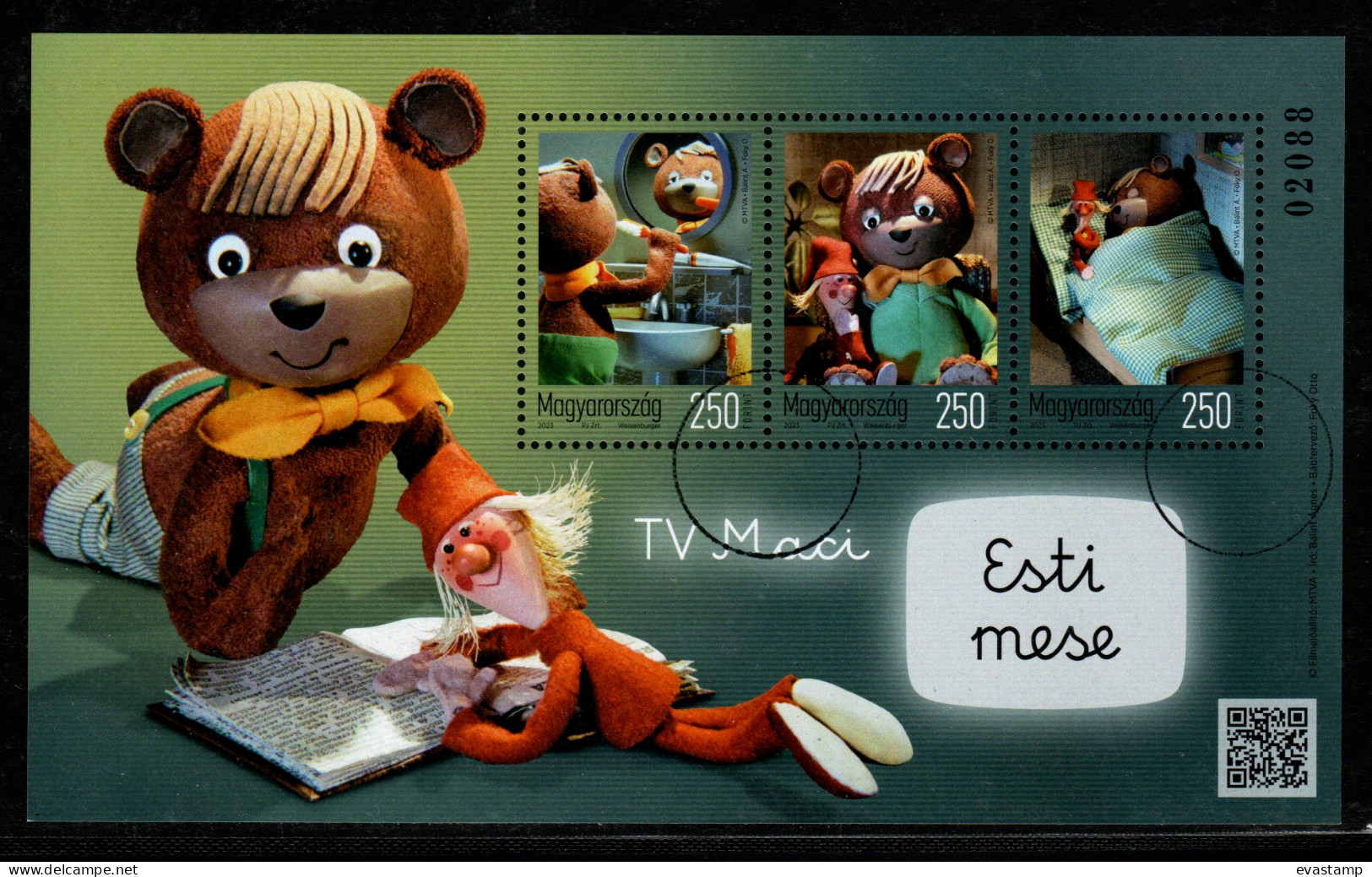 HUNGARY - 2023. Specimen S/S Cartoons And Fairy Tales Characters - TV Teddy MNH!! - Probe- Und Nachdrucke