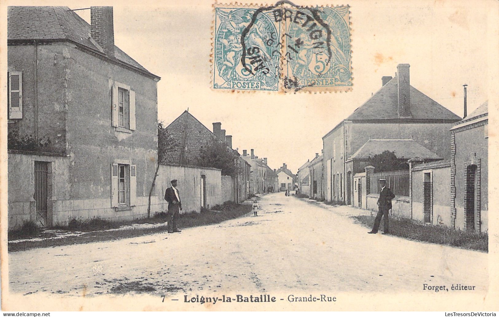 FRANCE - Loigny La Bataille - Grande Rue - Forget Editeur - Carte Postale Ancienne - Loigny