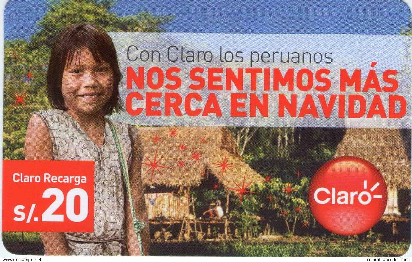 Lote TTE46, Peru, Tarjeta Telefonica, Phone Card, Claro, Navidad, 2010, Niña, Christmas - Peru