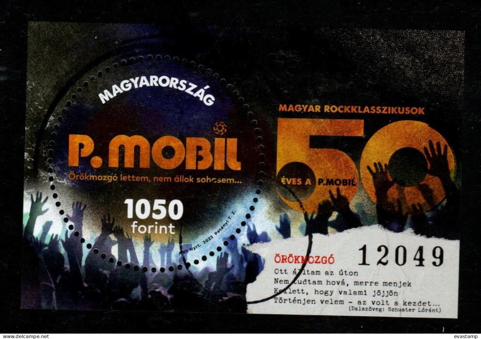 HUNGARY - 2023. Specimen S/S - Hungarian Rock Classics IV: P.Mobil /Black-numbered/ Perforated  MNH!!! - Prove E Ristampe