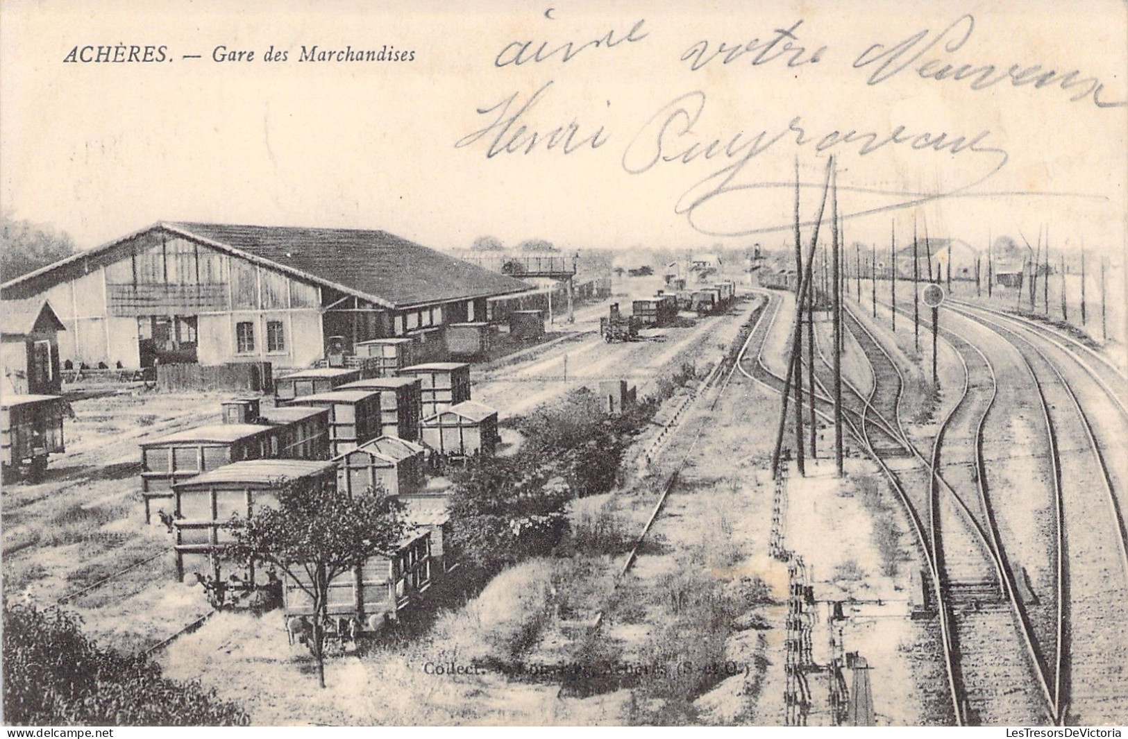 FRANCE - Achères - Gare Des Marchandises - Wagons - Chemin De Fer - Carte Postale Ancienne - Acheres