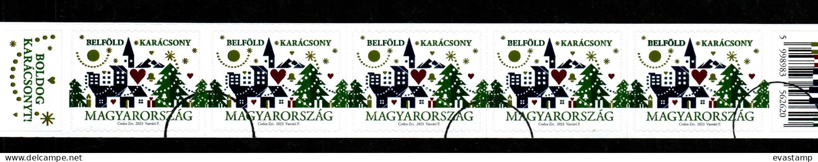 HUNGARY - 2023. Specimen - Christmas Strip Of Five 2023 MNH!! - Essais, épreuves & Réimpressions