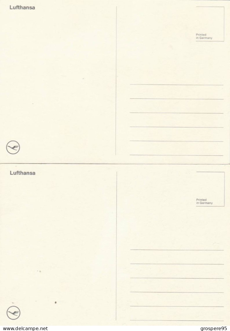 LUFTHANSA LOT 4 CARTES - 1946-....: Modern Tijdperk