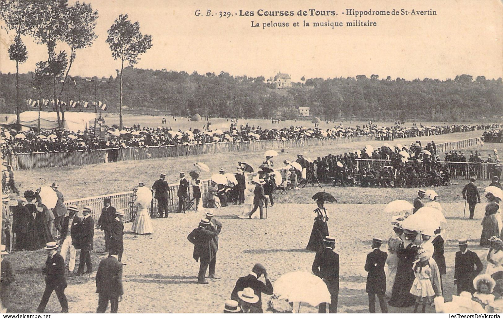 FRANCE - Les Courses De Tours - Hippodrome De St Avertin - La Pelouse Et La Musique Militaire - Carte Postale Ancienne - Saint-Avertin