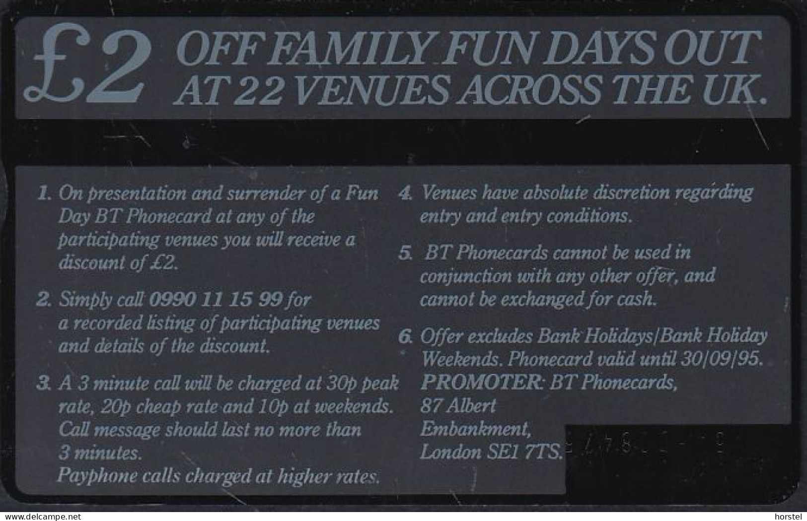 UK Bta 100 Family Fun Days - Car & Ship - 20 Units - 546D - BT Advertising Issues